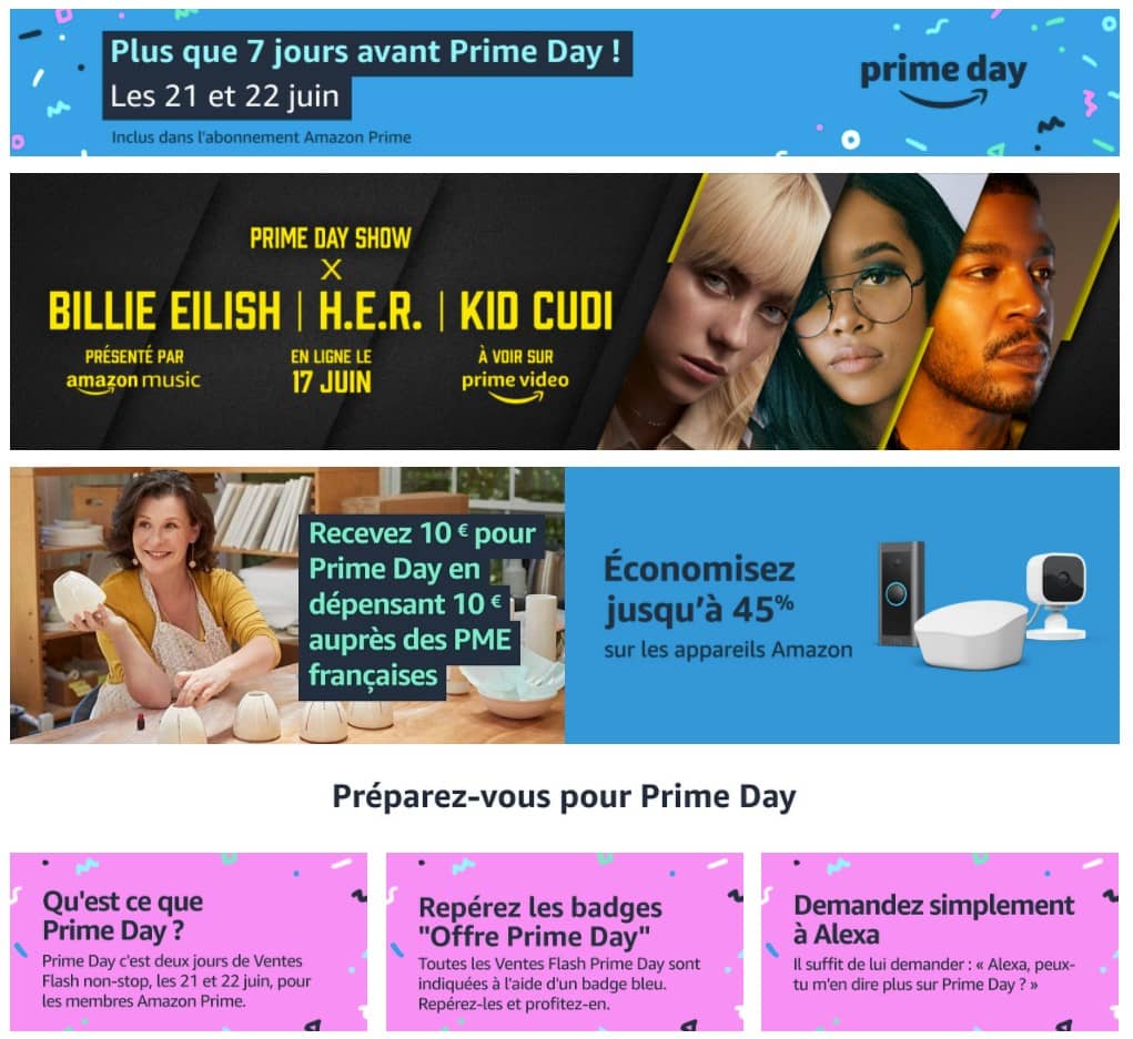 Prime Days :  lance son opération promotionnelle une semaine avant  les soldes