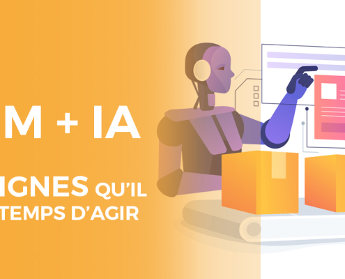 Illustration d’un PIM avec intelligence artificielle pour centraliser les données produits