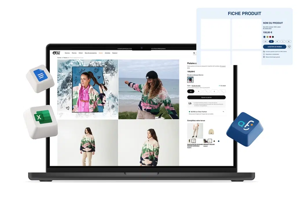 afineo-page-produit-avec-pim Gérer vos pages produits e-commerce avec un Pim comme Afineo